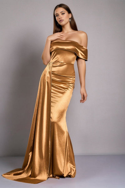 YunaWear | Amalia Off-Shoulder Zijdeglans Jurk