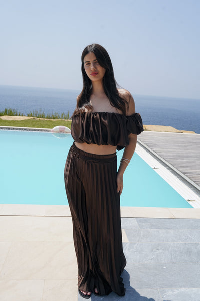 YunaWear | Satijnen Plissé Set