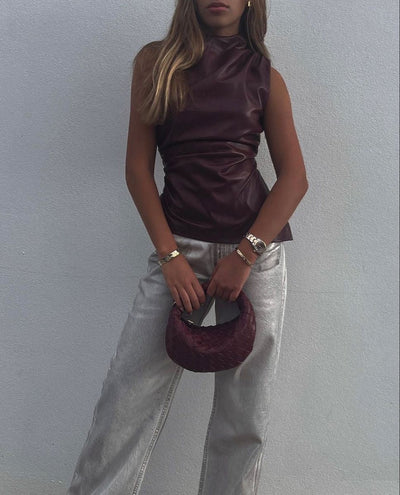 YunaWear | Ruby Leren Top