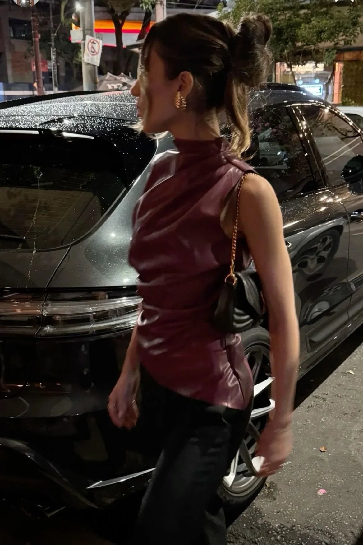 YunaWear | Ruby Leren Top