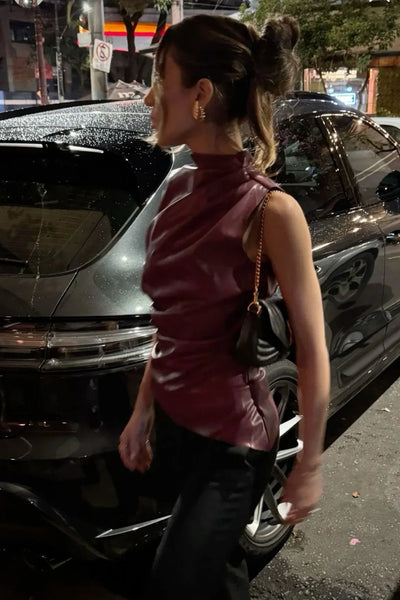 YunaWear | Ruby Leren Top