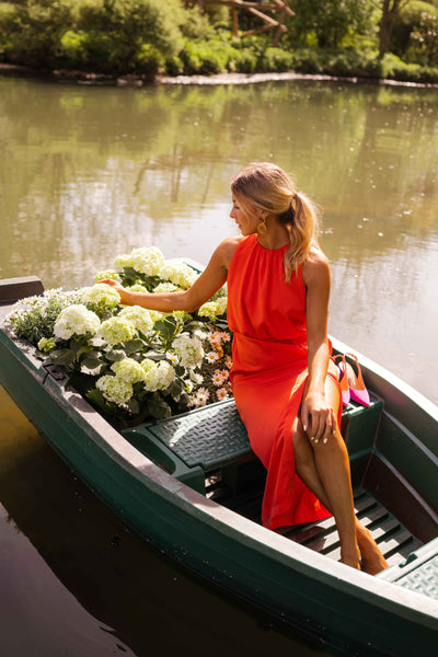 YunaWear | Noah Midi-Jurk met split en gedrapeerde taille