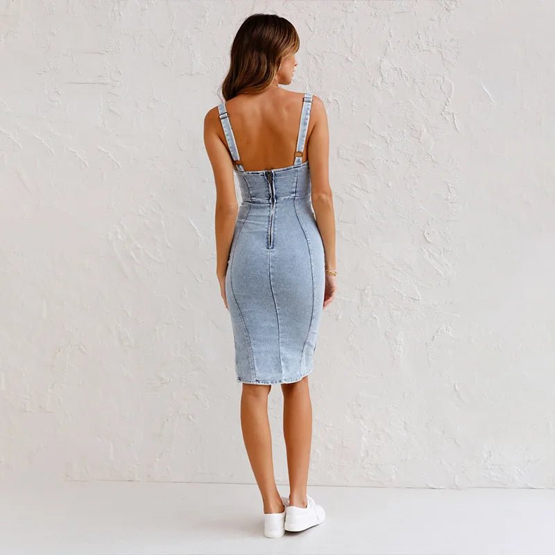 YunaWear | Bodycon Denim Jurk