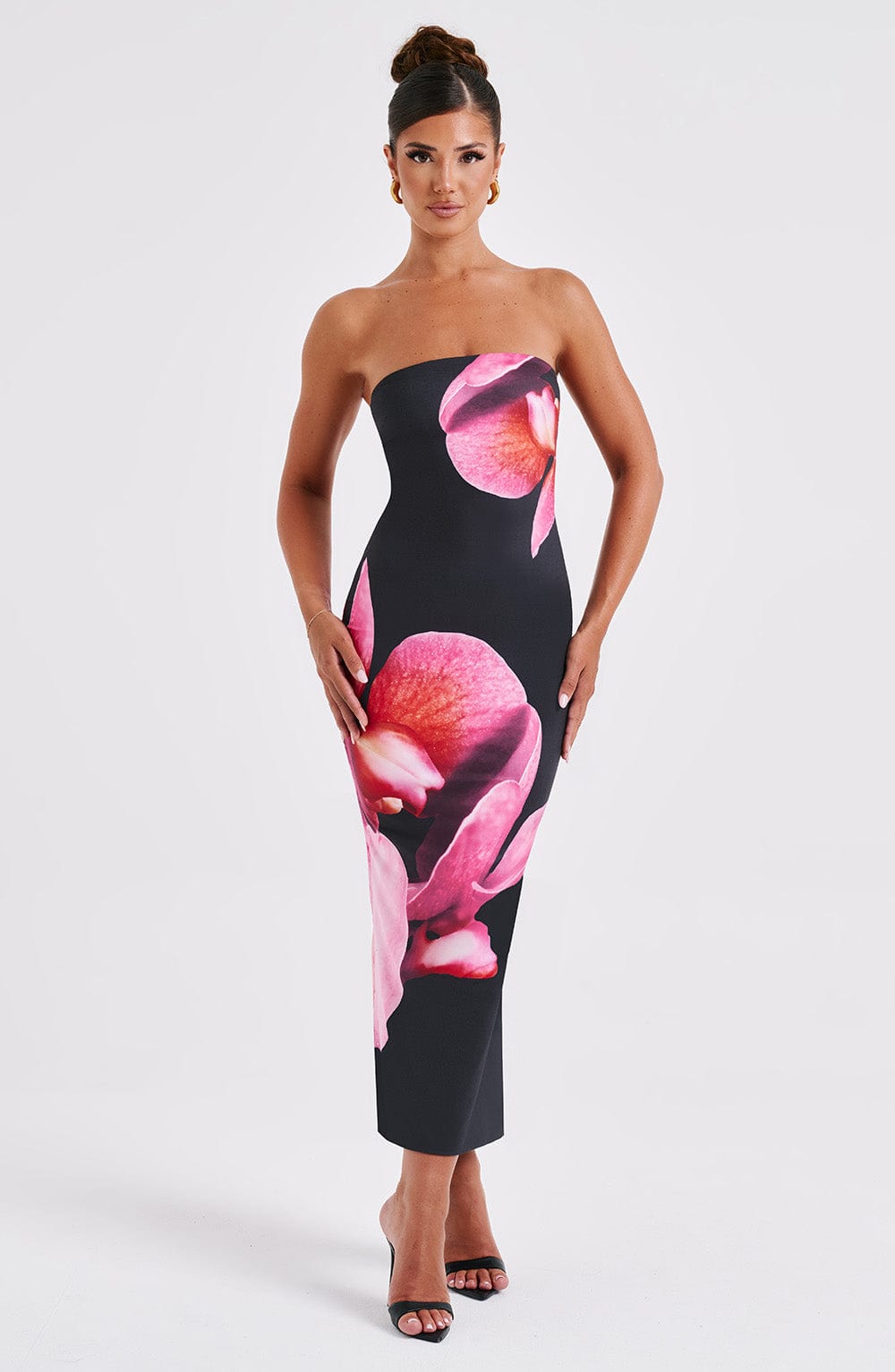 YunaWear | Fiora Midi-Jurk in bloemenprint