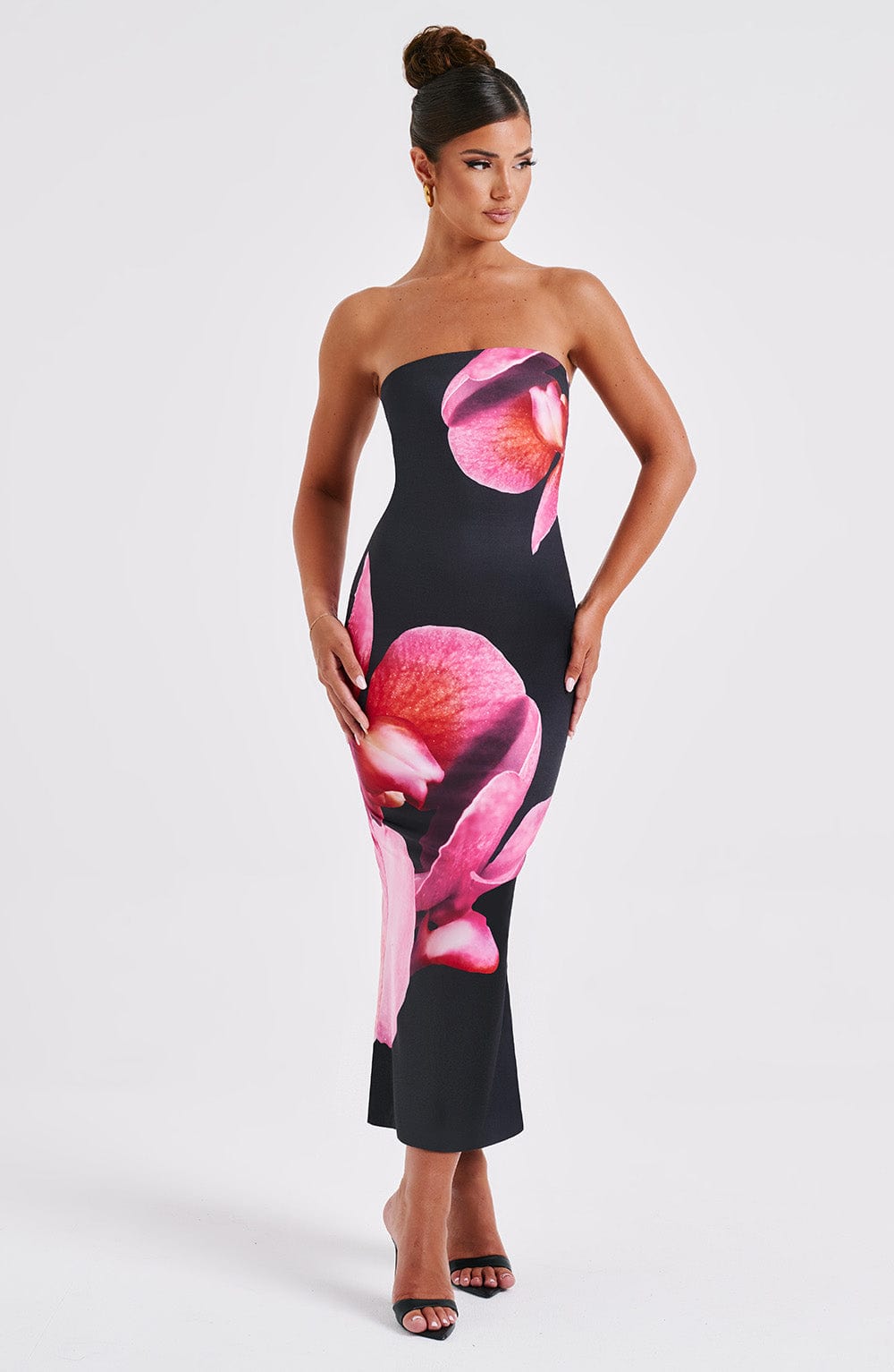 YunaWear | Fiora Midi-Jurk in bloemenprint