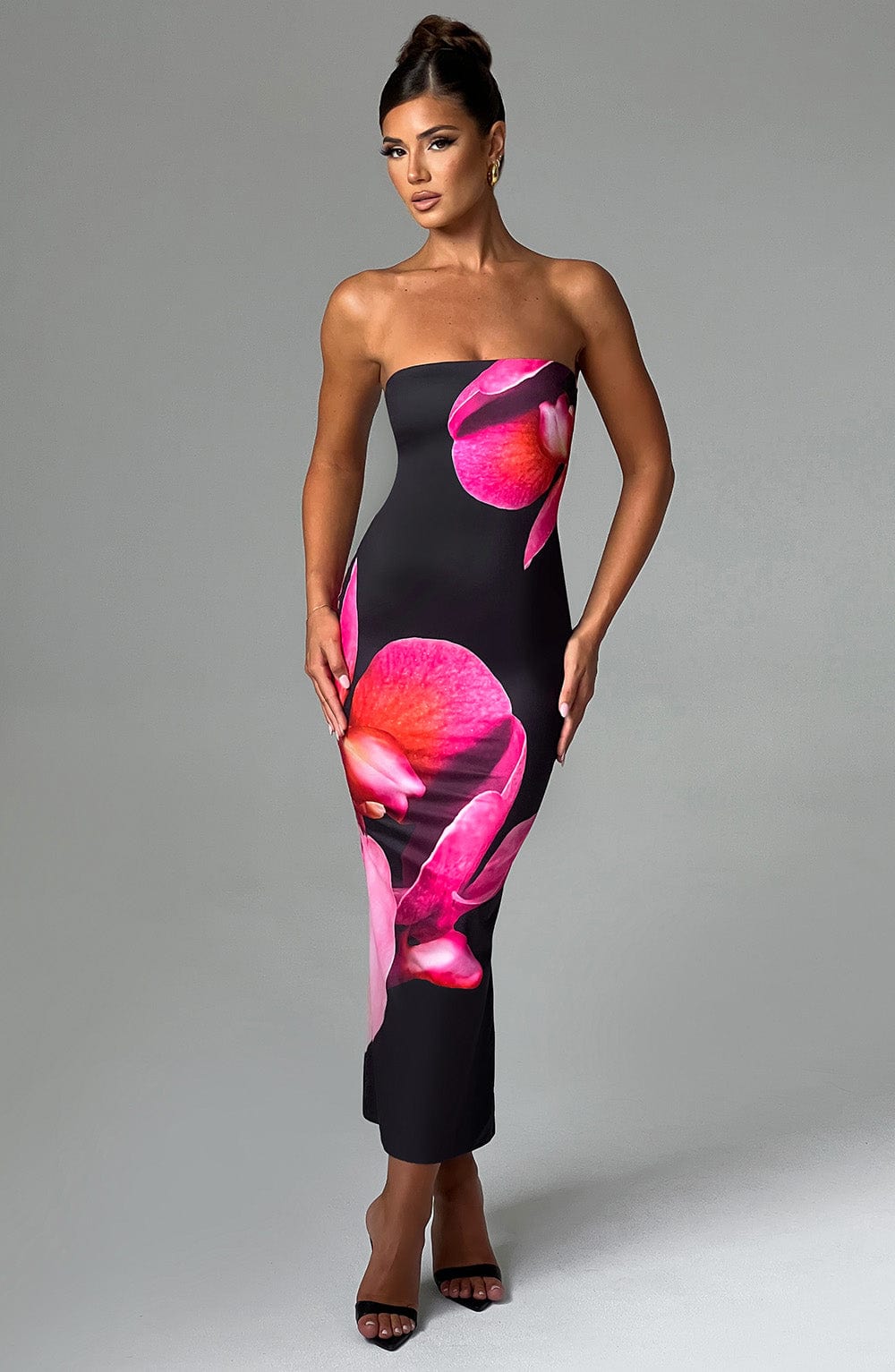 YunaWear | Fiora Midi-Jurk in bloemenprint