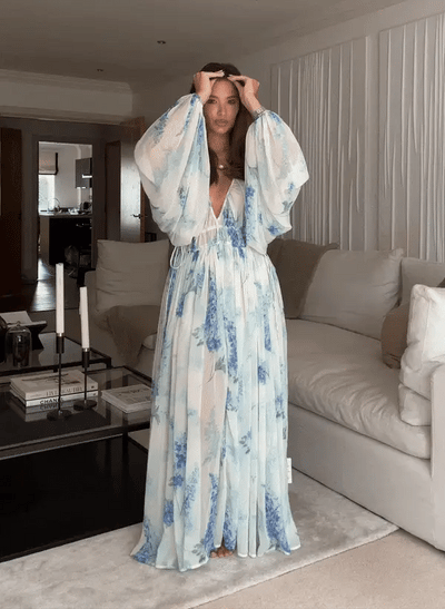 YunaWear | Blue Blossom Jurk