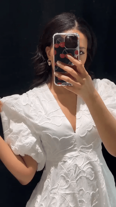 YunaWear | Geborduurde bloemjurk Nola