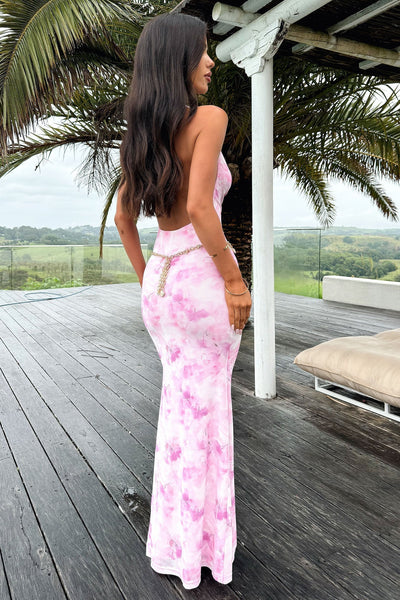 YunaWear | Elodie Maxi Jurk met bloesemprint