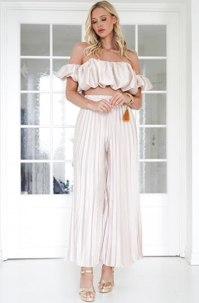 YunaWear | Satijnen Plissé Set